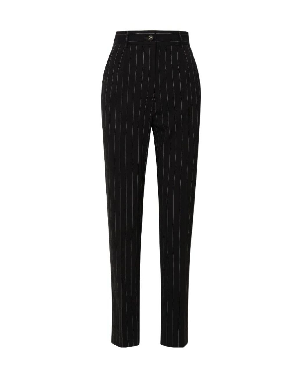 Dolce & Gabbana Black Striped Tailored Trousers