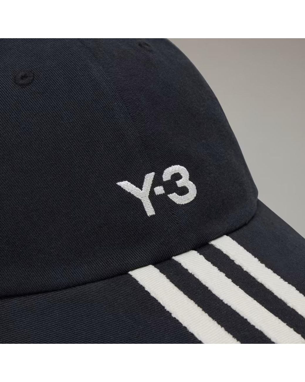 Y-3 Black Striped Cap for men