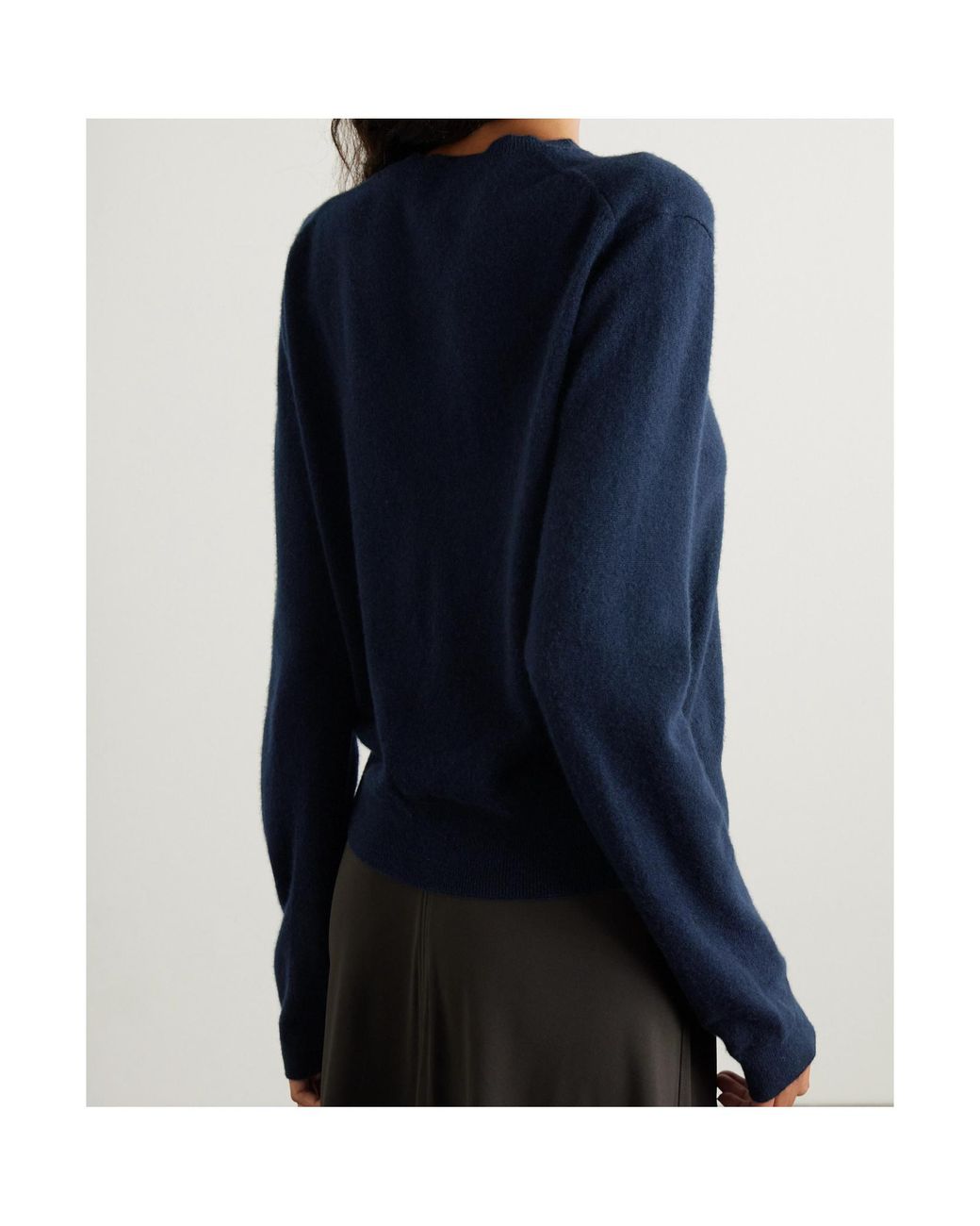 Totême Blue Totême V-Neck Cashmere Knitted Sweater