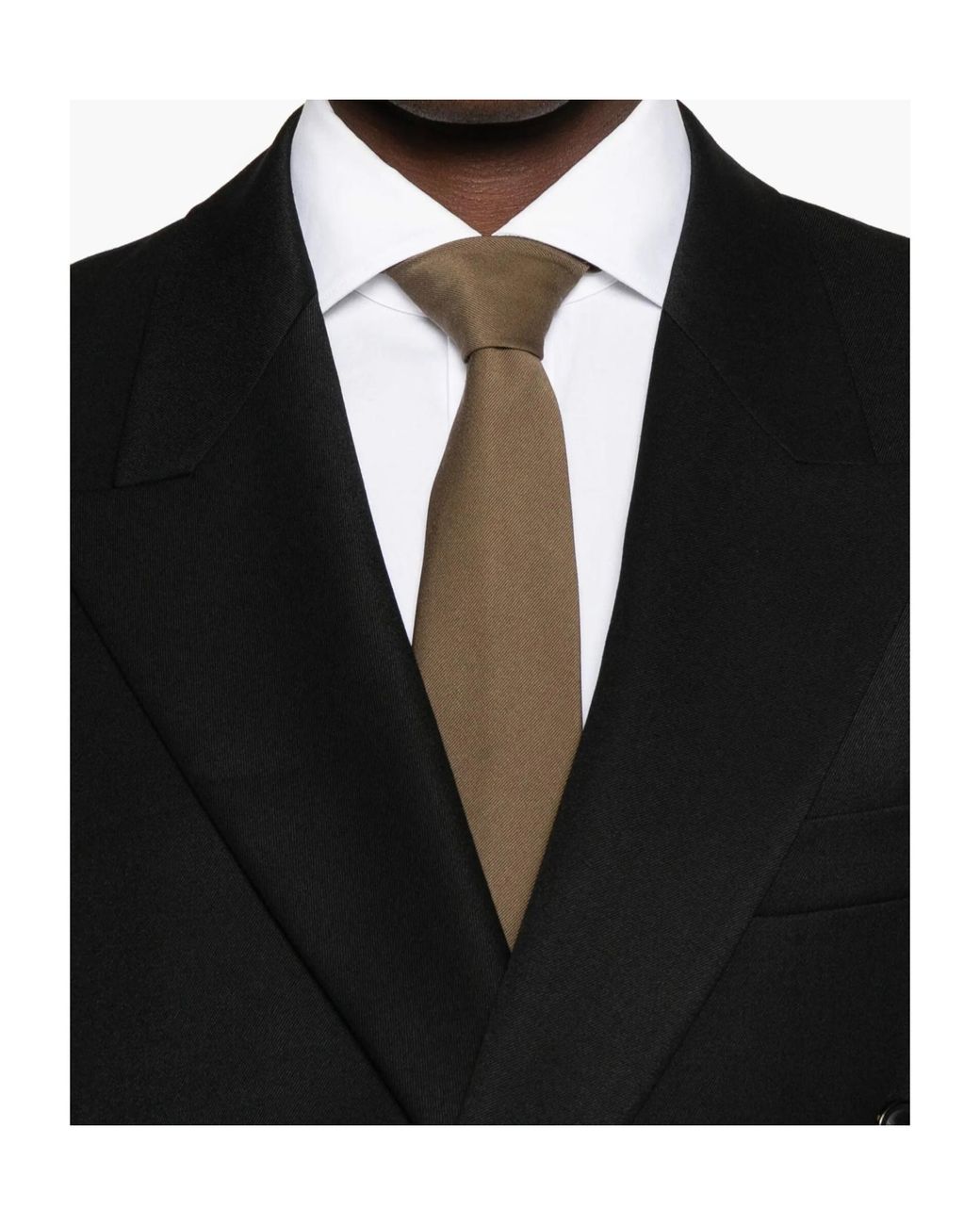 TONYWACK Black Double-Breasted Peak-Lapel Blazer for men