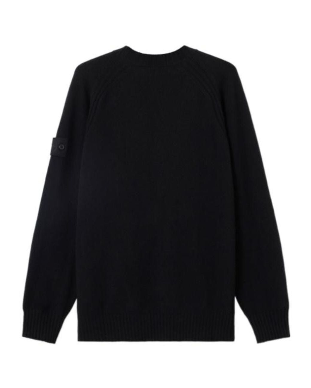 Stone Island Black Regular-Fit Crewneck Jumper With Raglan Sleeves for men