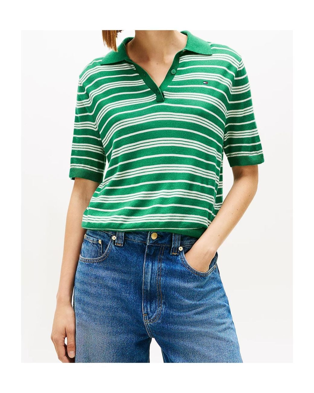 Tommy Hilfiger Green Short-Sleeved Polo Shirt