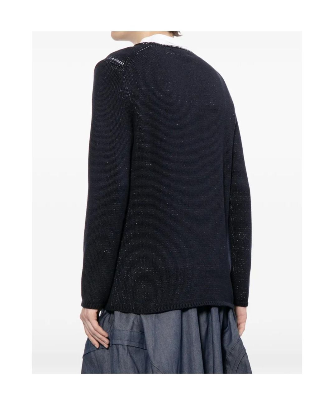 Comme des Garçons Blue Crew-Neck Long-Sleeve Pullover for men