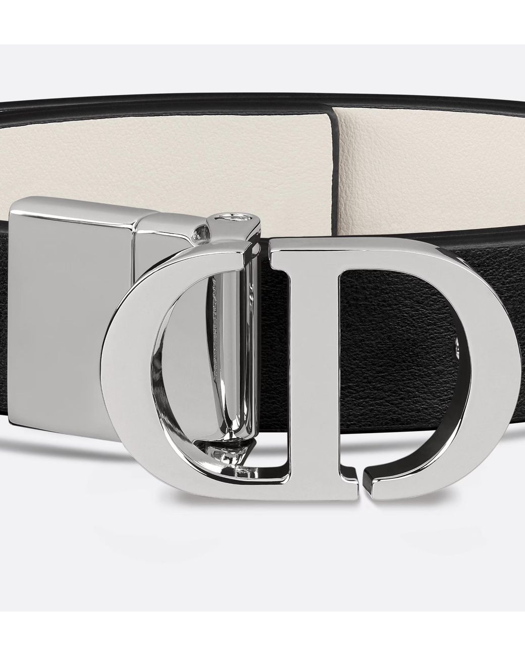 Dior White Christian 30 Montaigne Reversible Belt