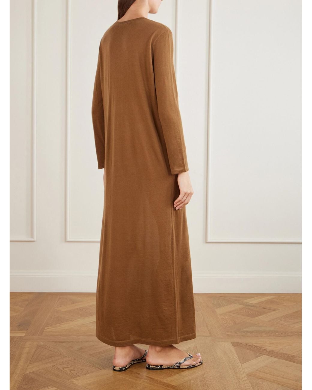 Co. Brown Cashmere Midi Dress