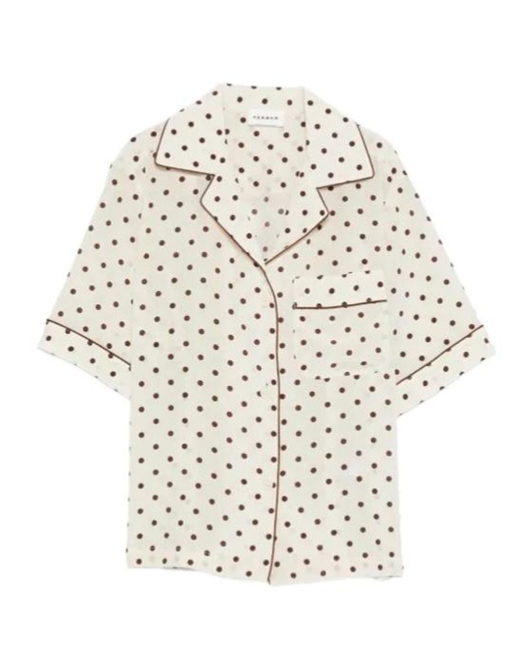 P.A.R.O.S.H. White Sbillo Polka-Dot Shirt
