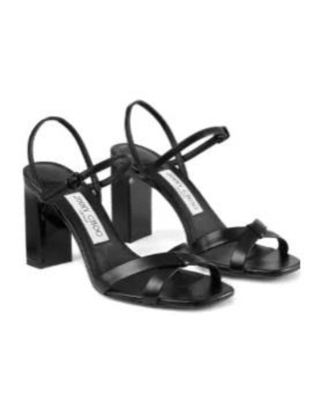 Jimmy Choo Black Elsy Block-Heel Sandals