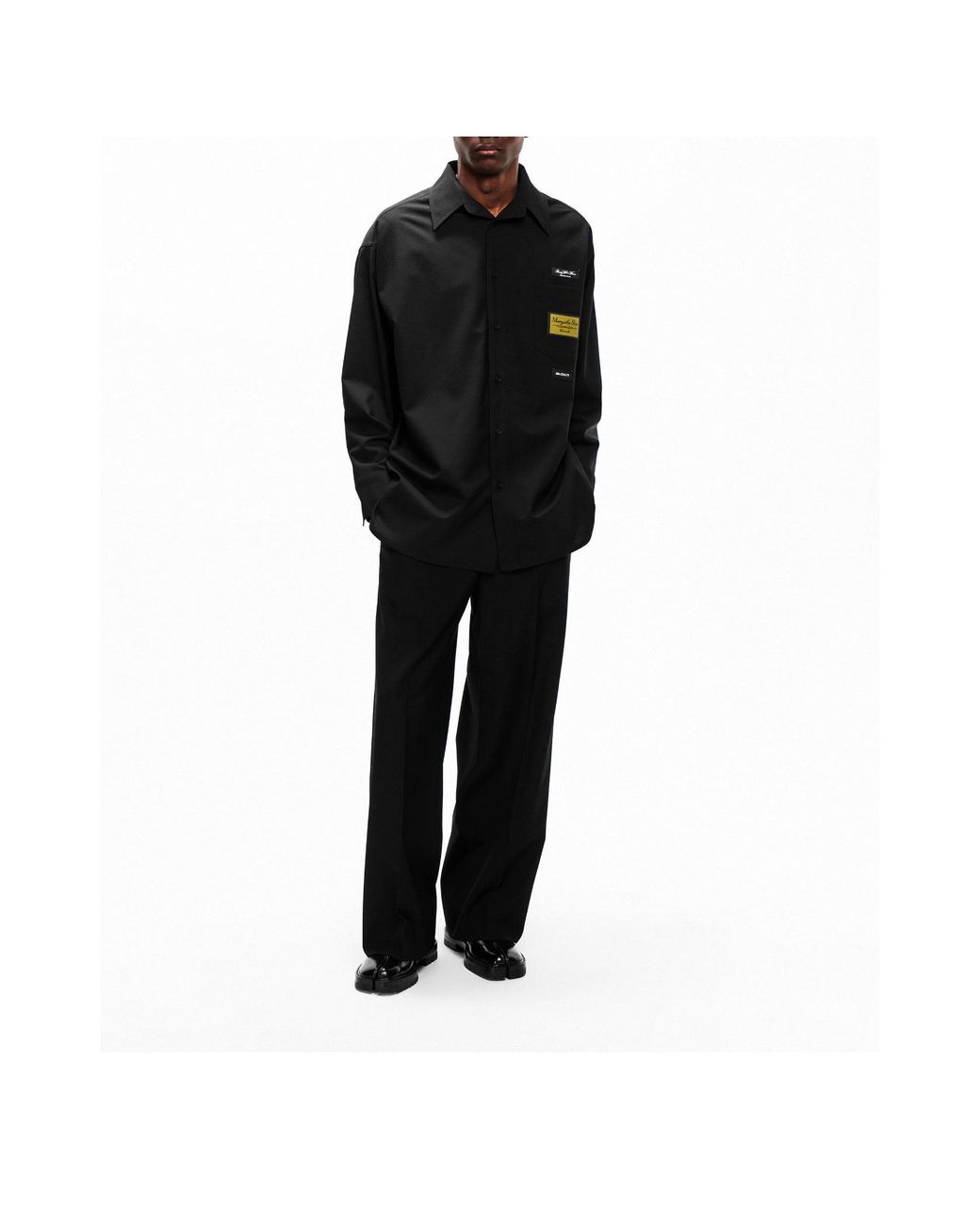 MM6 by Maison Margiela Black Classic Long Sleeve Shirt for men