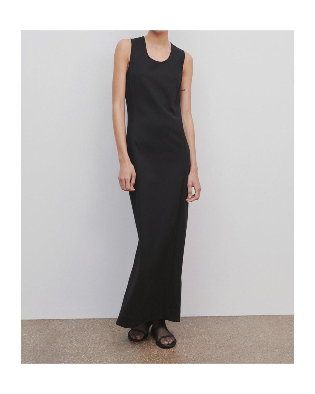 The Row Black Sleeveless Long Dress