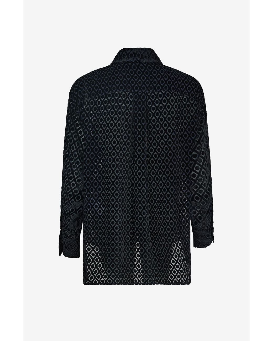 Victoria Beckham Blue Cut-Out Shirt