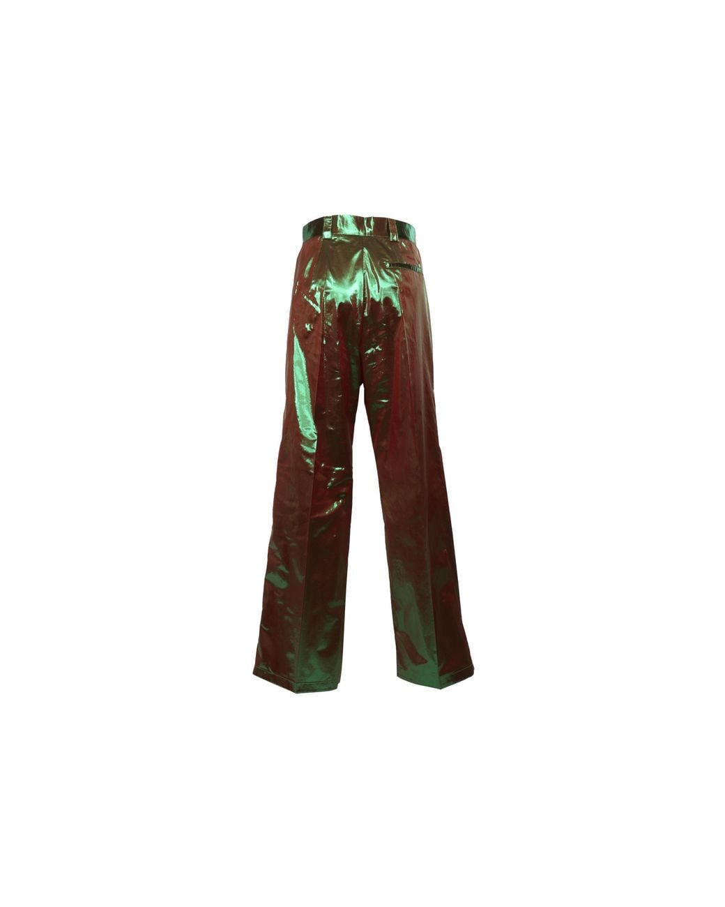 Forte_forte Green Metallic Sheen Trousers