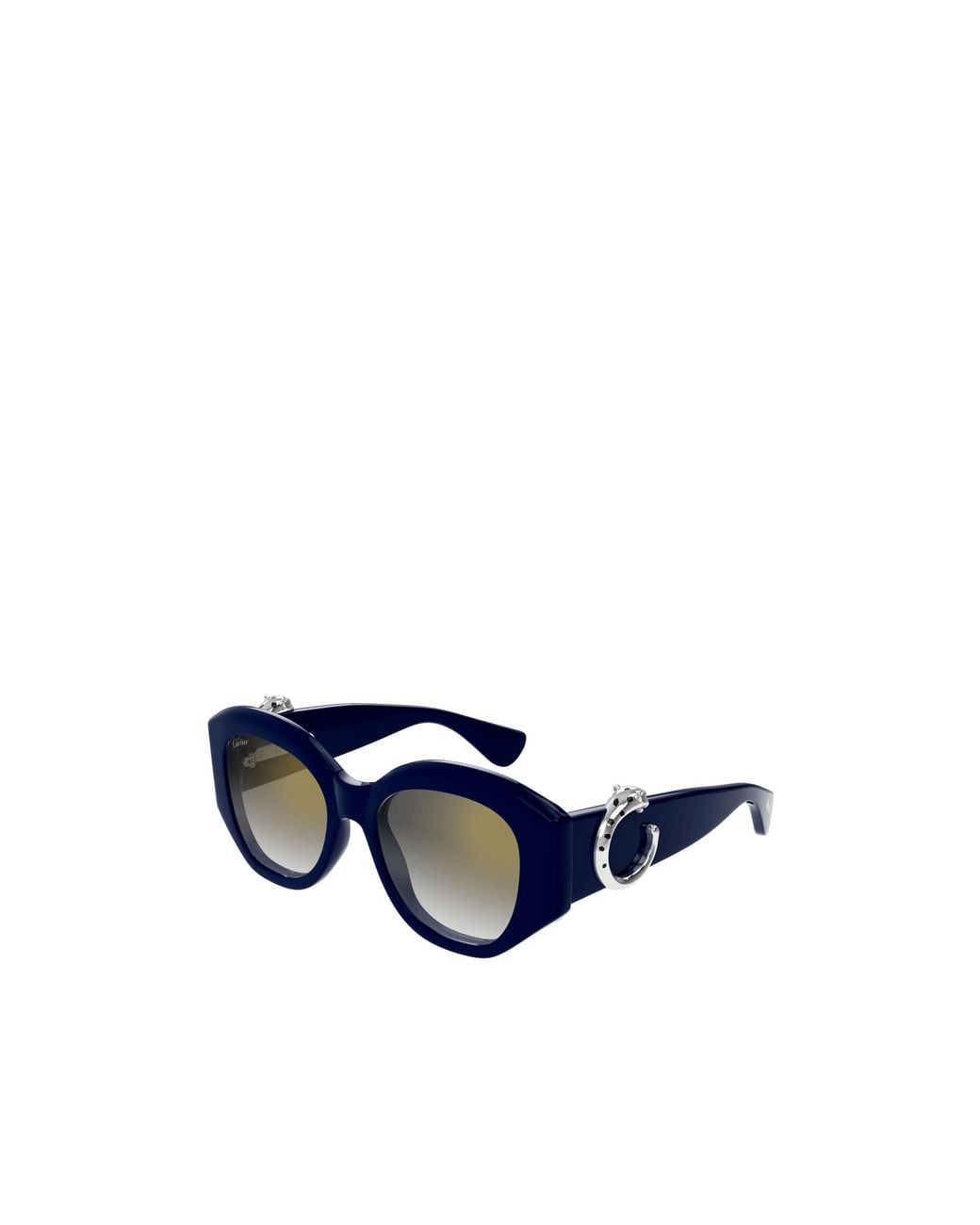 Cartier Blue Panthere Square Frame Sunglasses