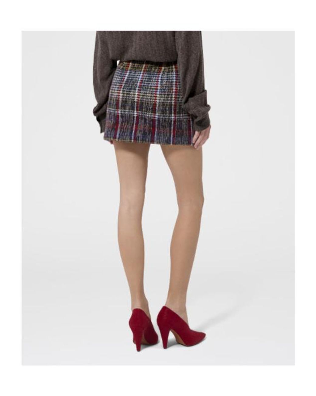 Missoni Multicolor Pure Wool Mini Skirt With Check Motif