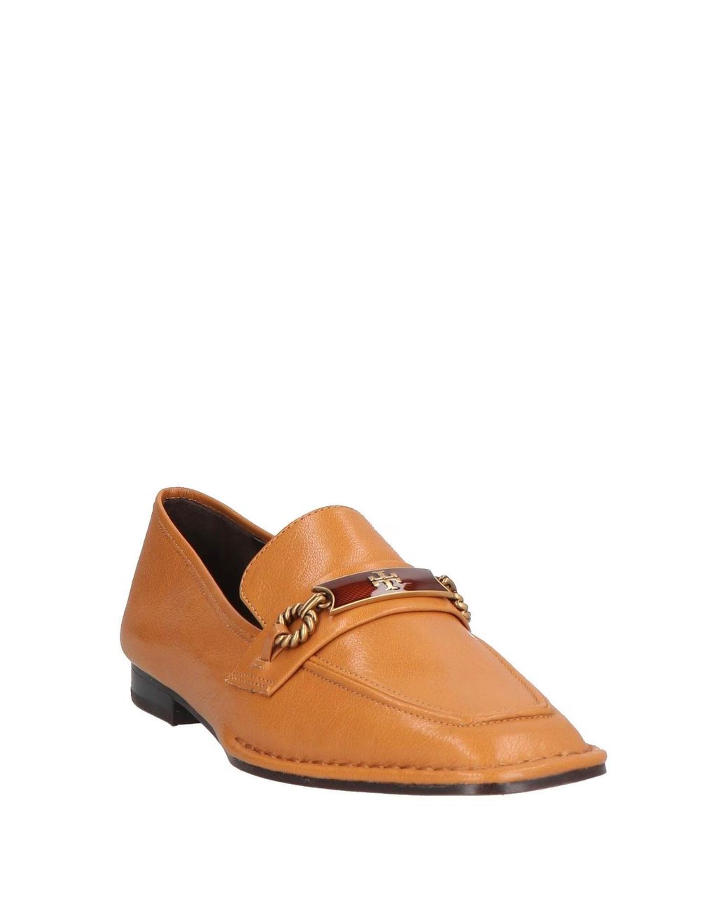 Tory Burch Brown Minimalist Versatile Square-Toe Loafers