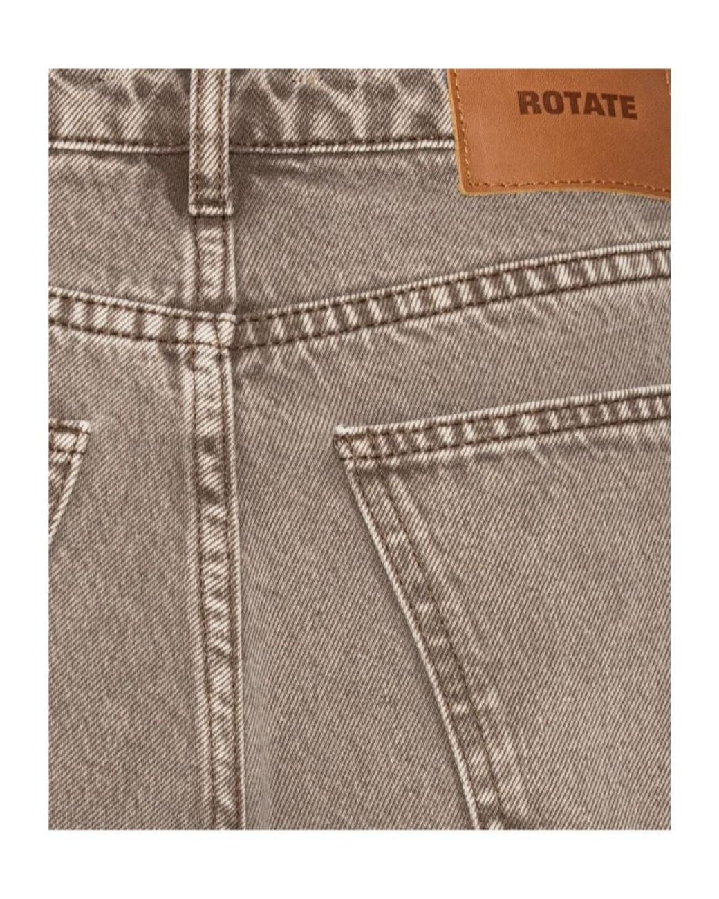 ROTATE BIRGER CHRISTENSEN Gray Loose Straight-Leg Jeans