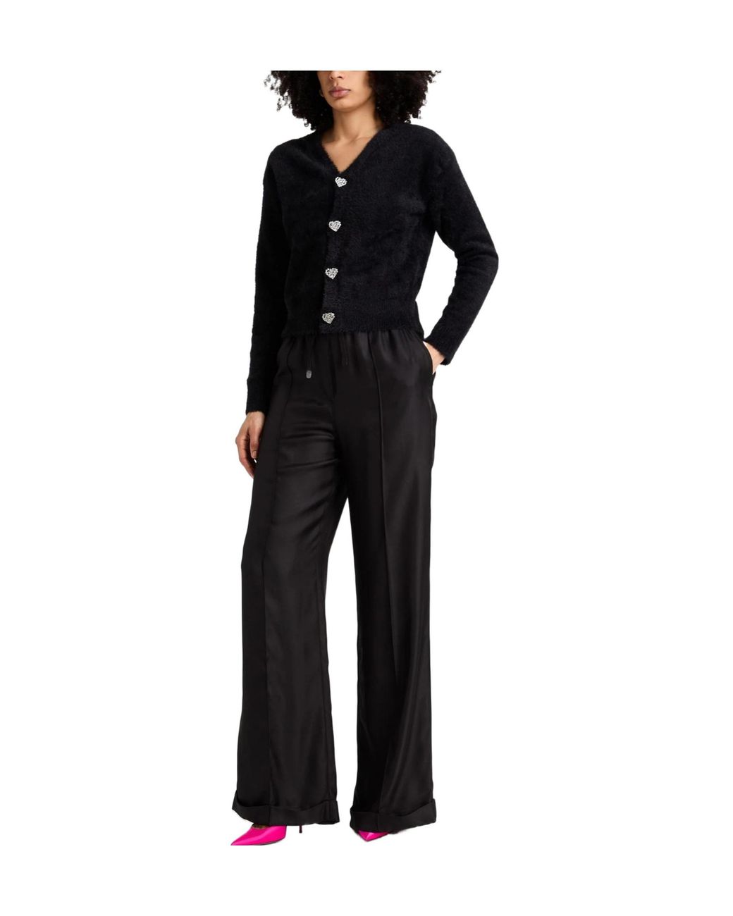 Balenciaga Black Solid Color Knitted Top