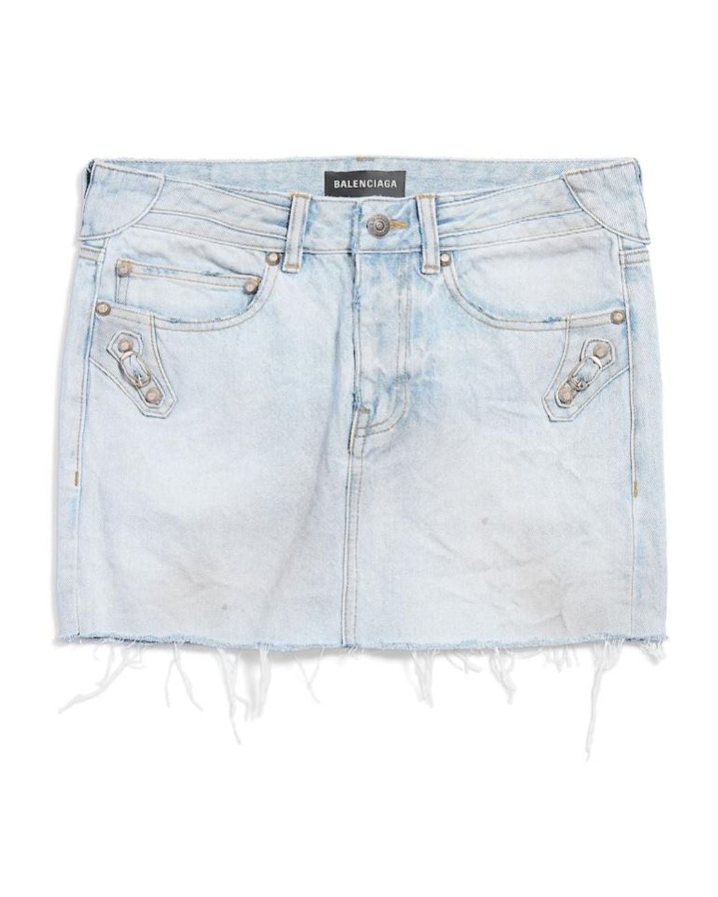 Balenciaga Blue City Denim Mini Skirt
