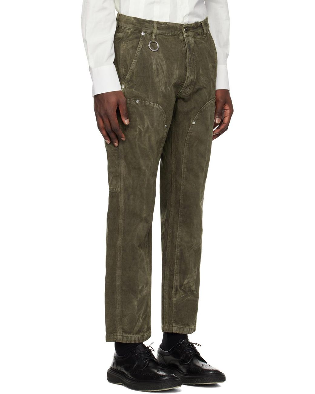 Etudes Studio Green Études Studio Youth Logo Patch Jeans for men