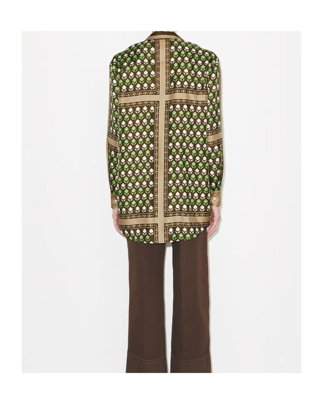 Tory Burch Green Twill Shirt