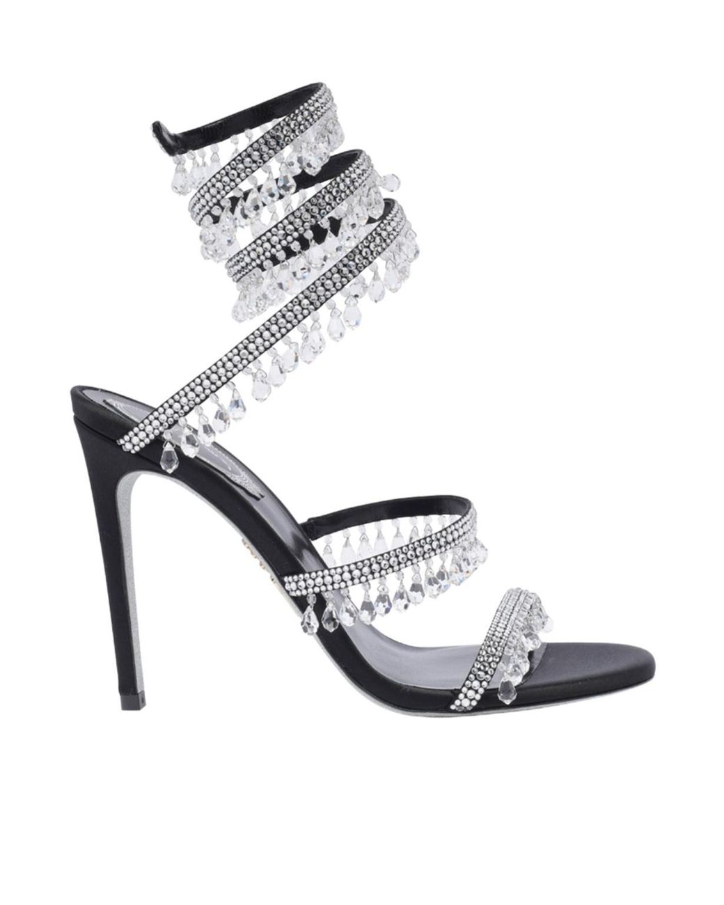 Rene Caovilla White René Caovilla Cleo Embellished Wraparound Style Sandals