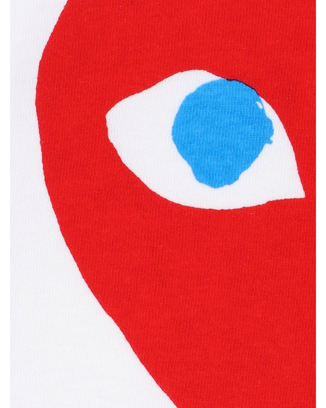 COMME DES GARÇONS PLAY White Heart-Print Cotton T-Shirt for men