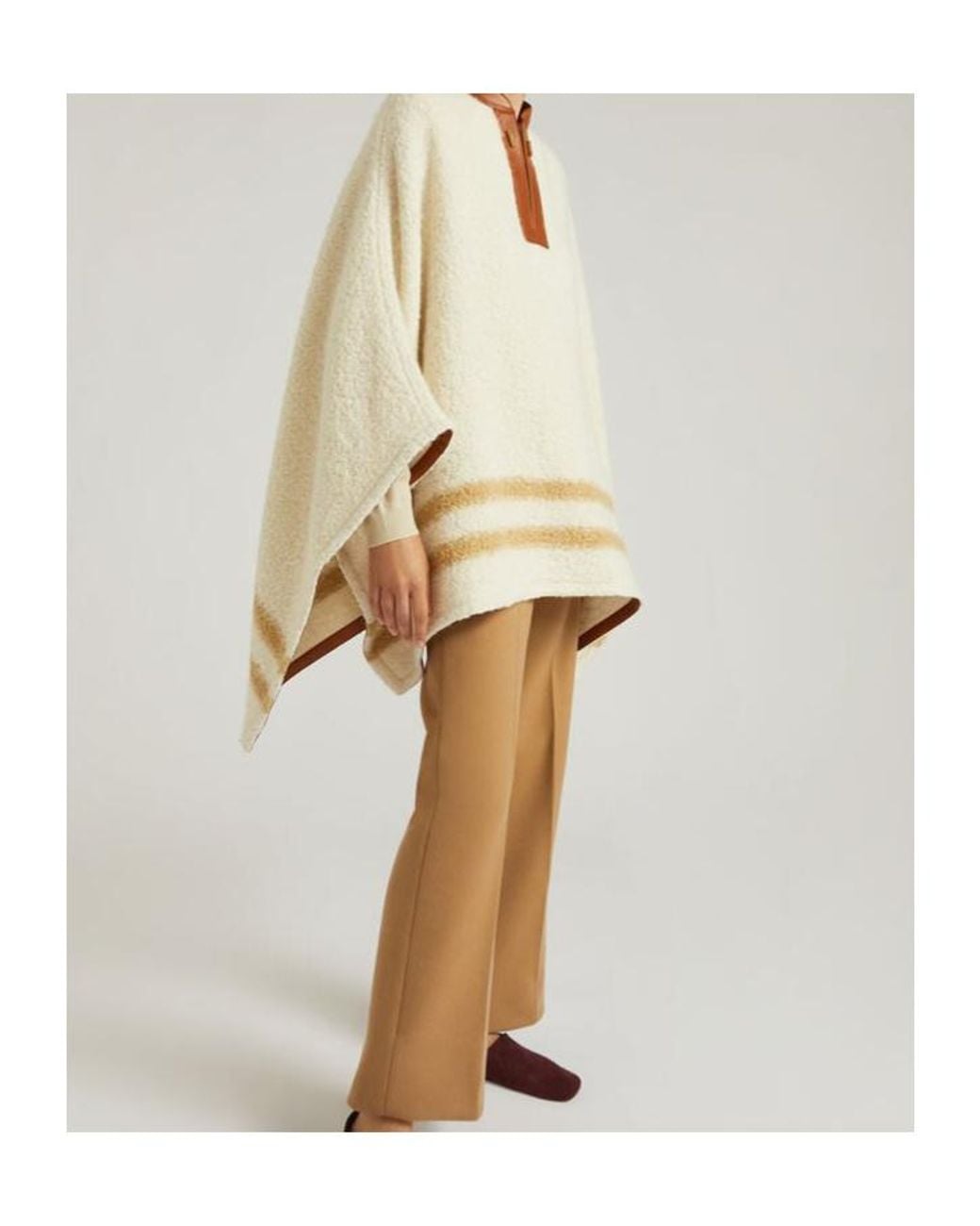 Loro Piana Natural Striped Cloak