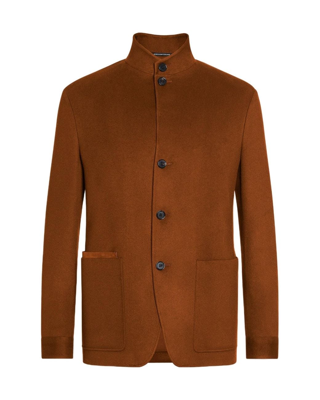 Zegna Brown Buttoned Chore Jacket for men