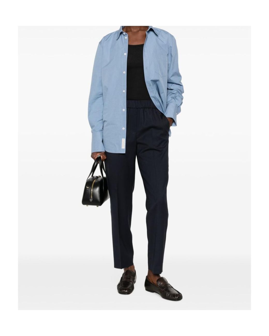 Peserico Blue Elasticated-Waist Trousers