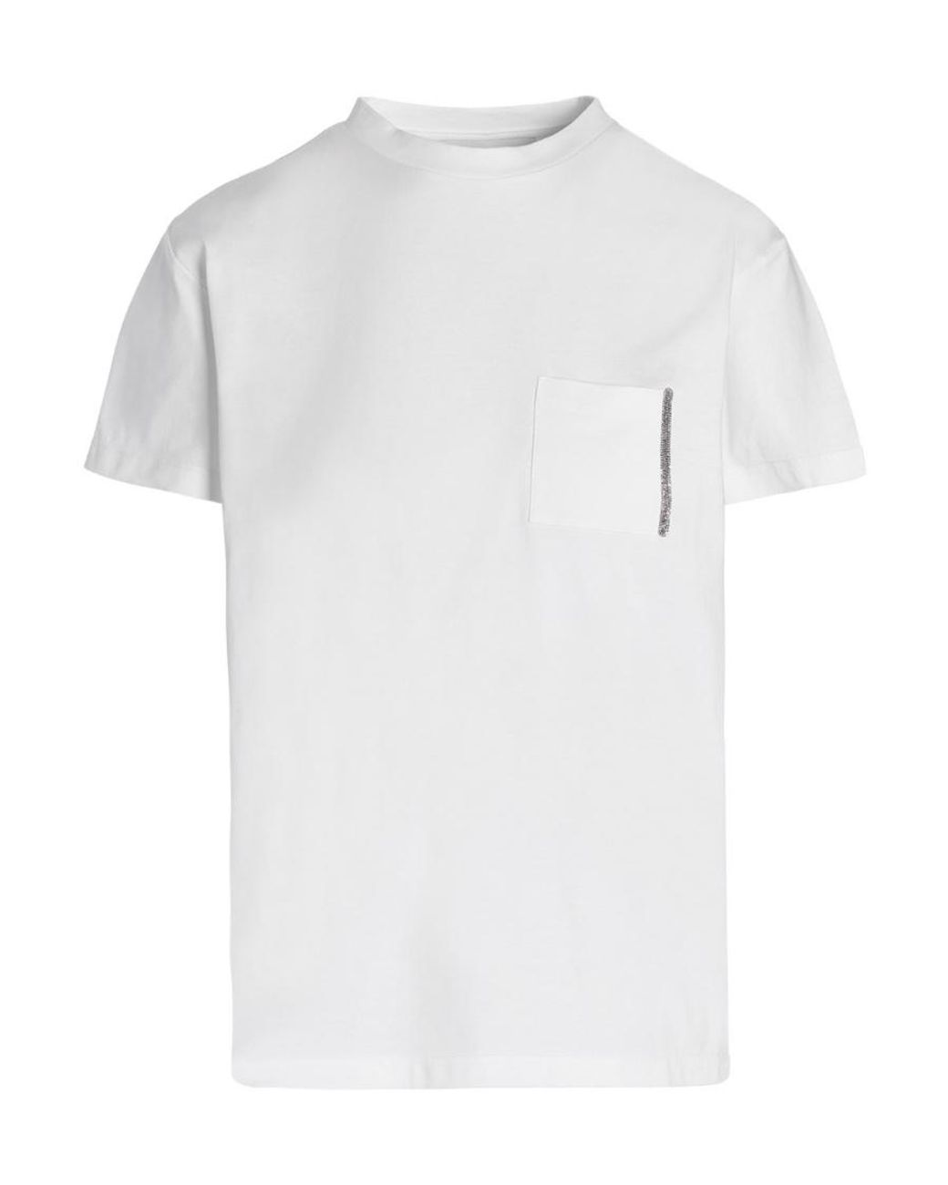 Fabiana Filippi White T-Shirt With Round Neck And Short Sleeves