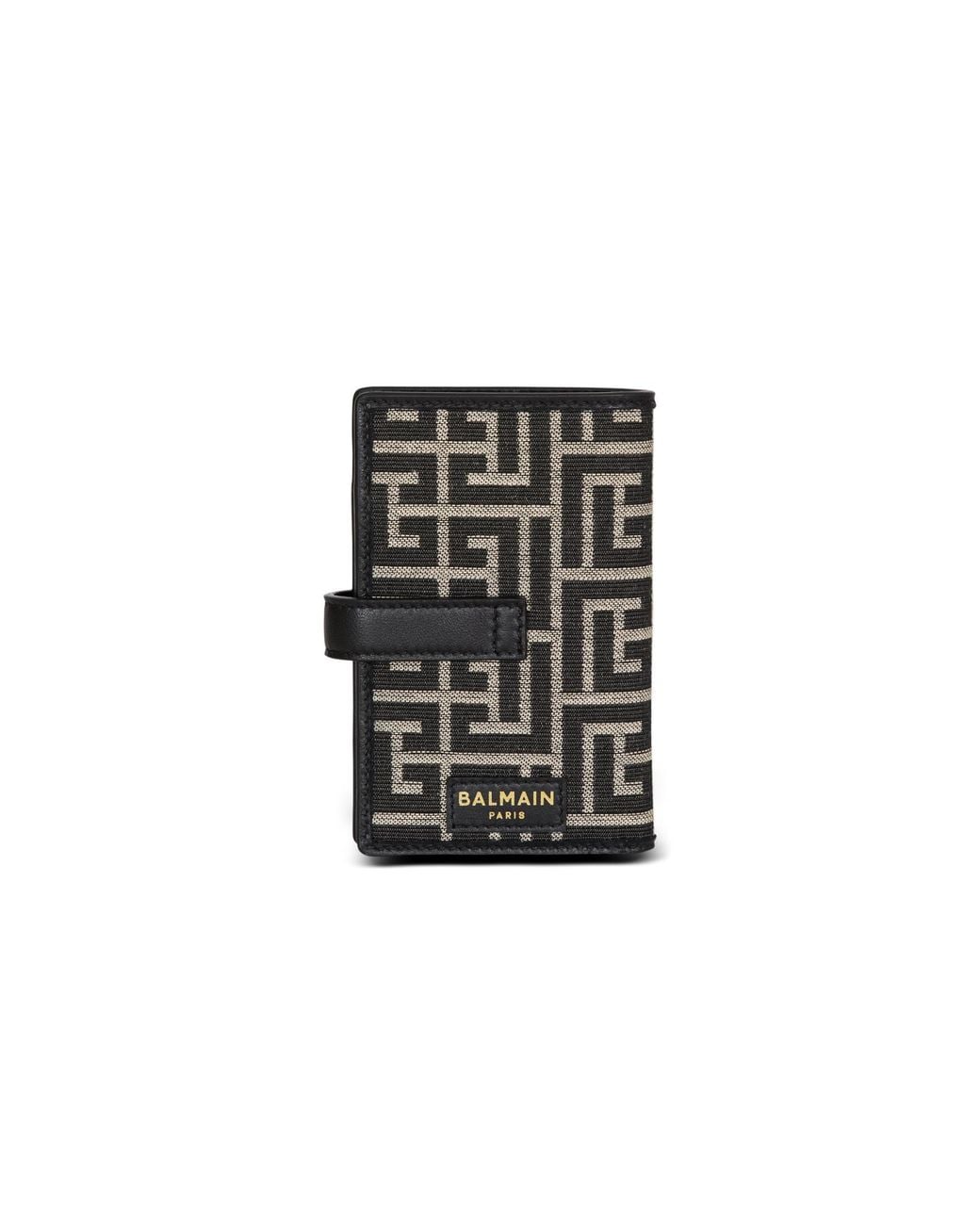 Balmain Black Pulse Holder Monogram Jacquard Card Holder