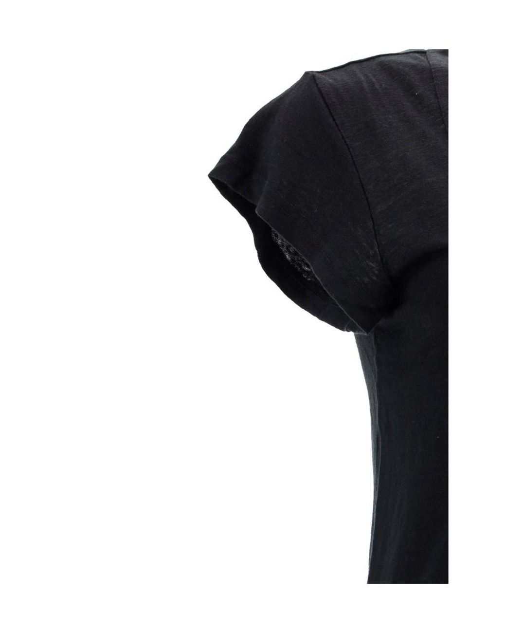 Isabel Marant Black Isabel Marant Étoile V-Neck Short-Sleeved T-Shirt
