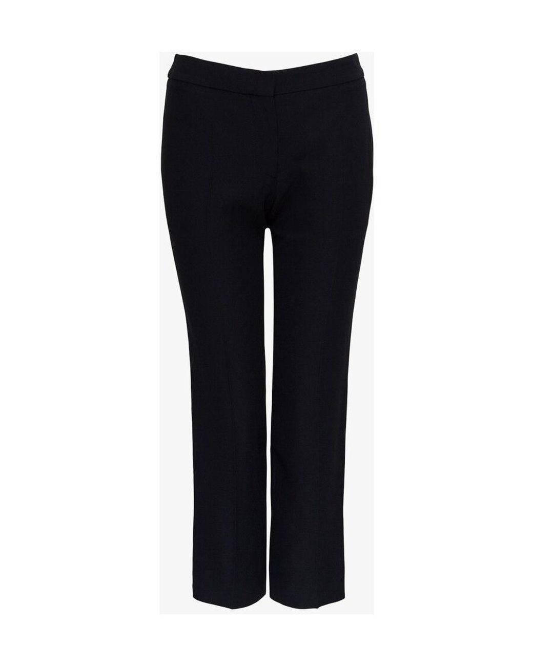 McQueen Black Cigarette Cropped Trousers