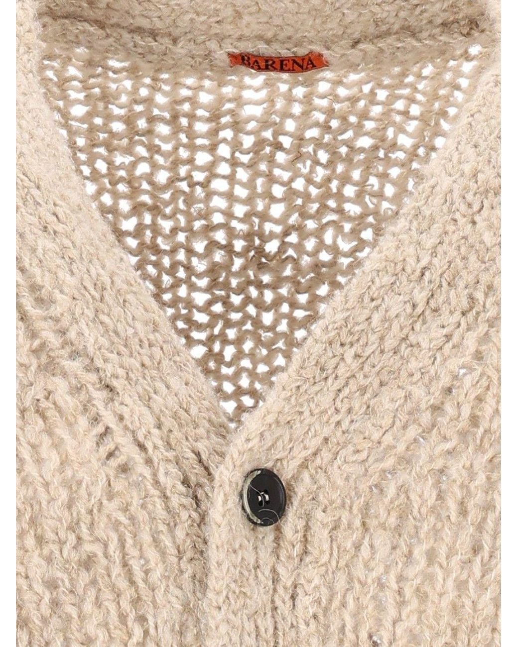Barena Natural Cigalon V-Neck Button-Up Cardigan for men
