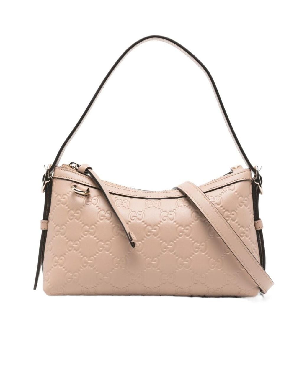 Gucci Pink Cameo Embossed Shoulder Bag