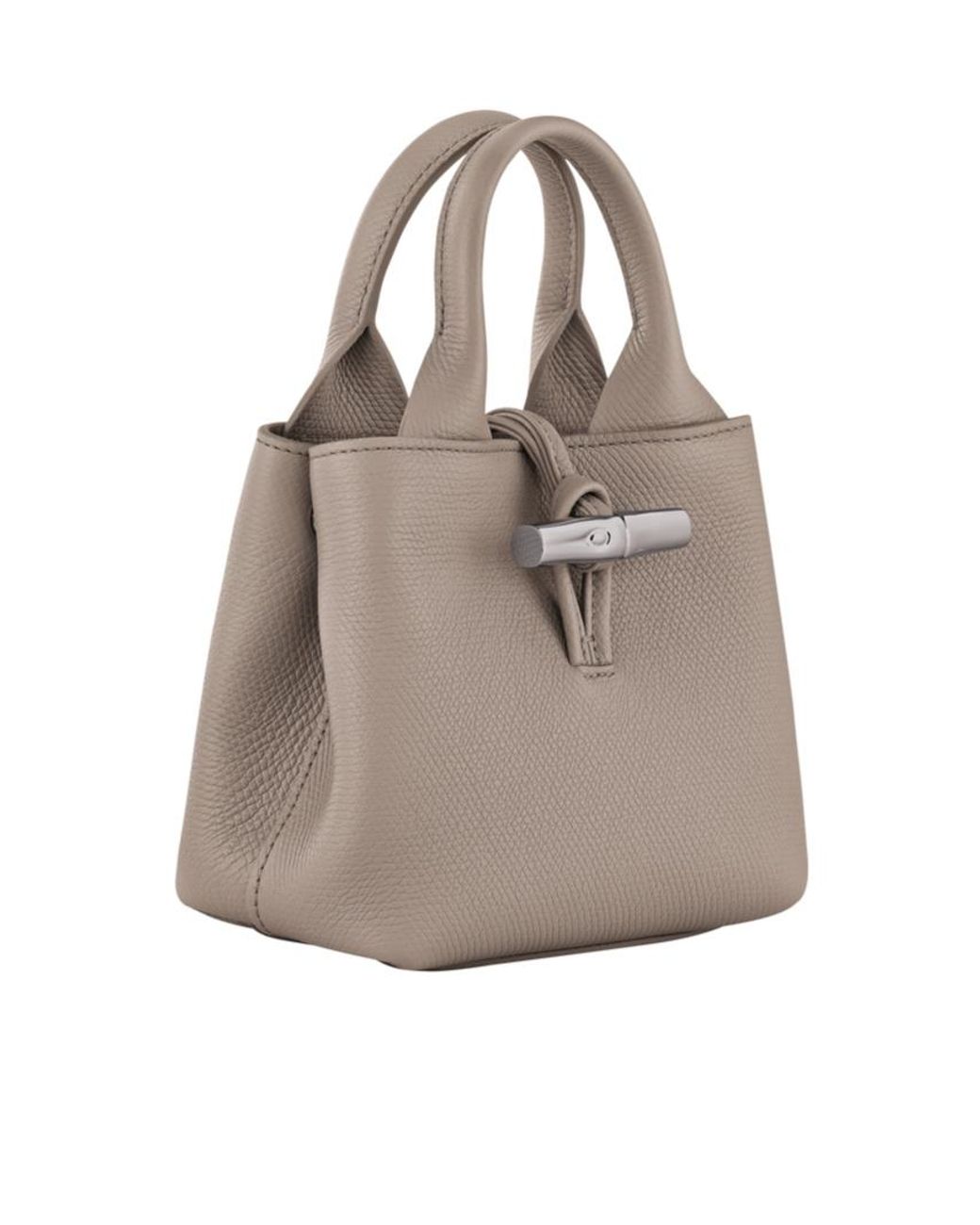 Longchamp Gray Le Roseau Xs Top Handle Bag