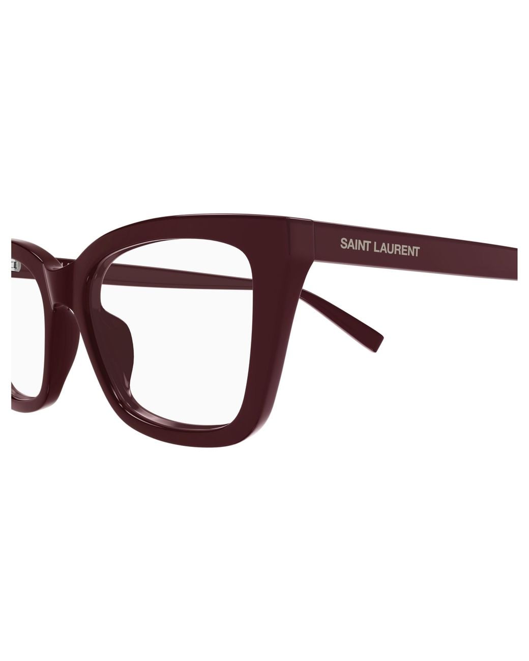 Saint Laurent White Eyewear Square Frame Glasses