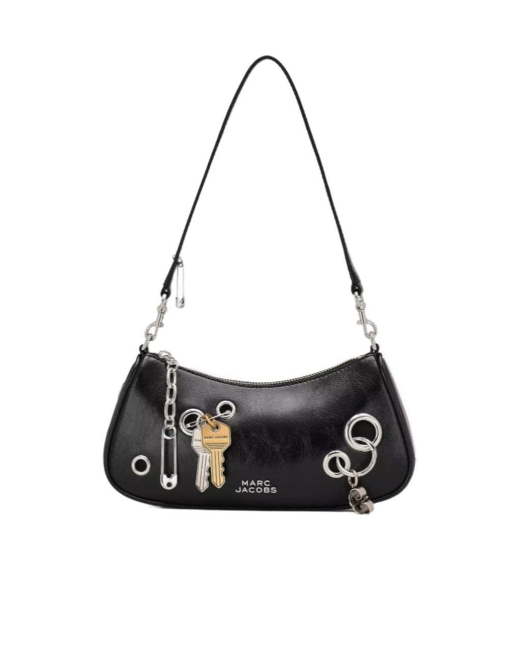Marc Jacobs Black The Grommet Charm Shoulder Bag