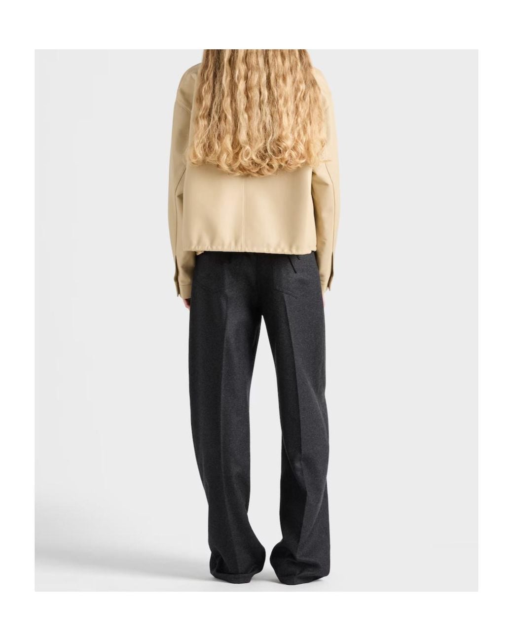 Prada Natural Nappa Leather Blouson Jacket