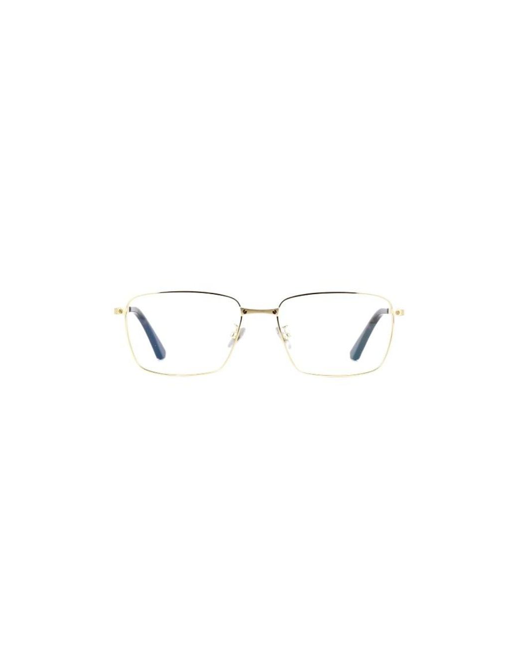 Cartier White Square Frame Glasses for men