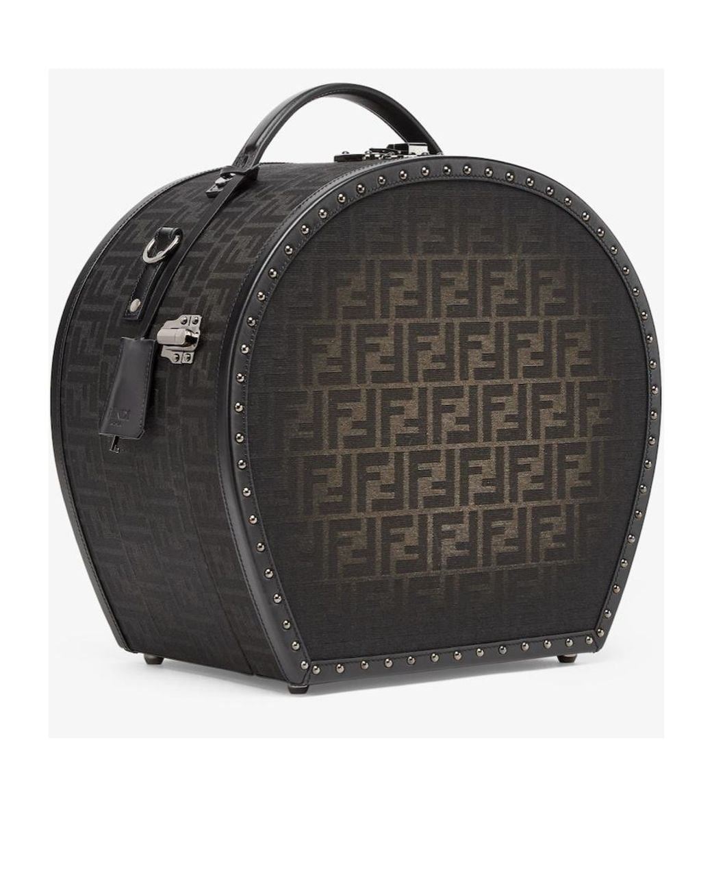 Fendi Black Ff Jacquard Hat Box for men