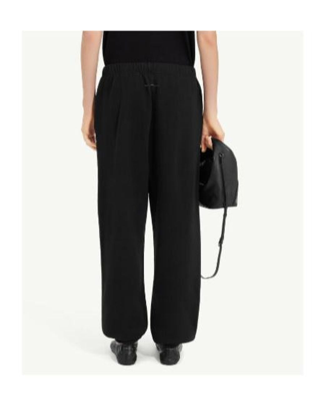 MM6 by Maison Margiela Black Elastic-Waistband Tapered Trousers
