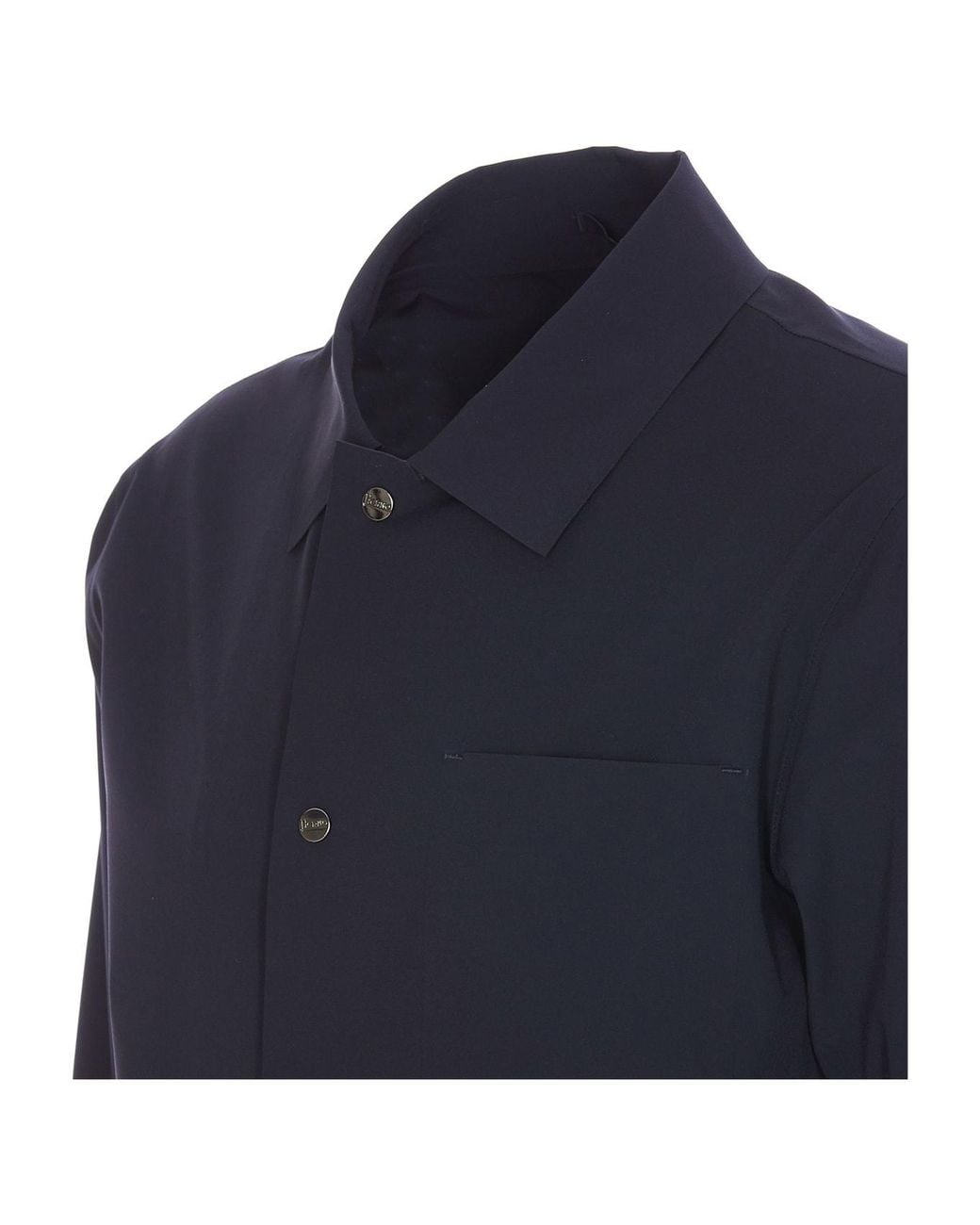 Herno Black Long-Sleeved Buttoned Shirt for men