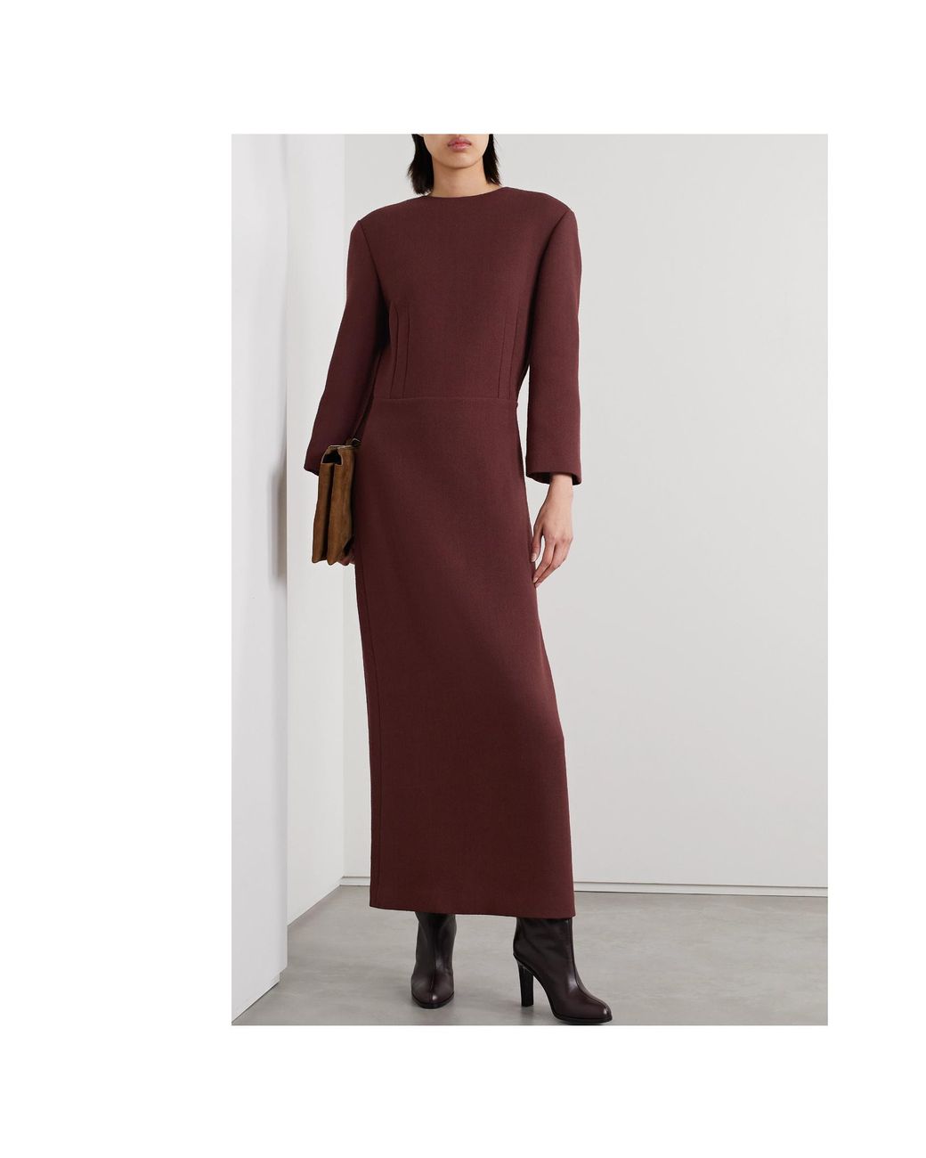 The Row Red Jery Wool-Blend Dress