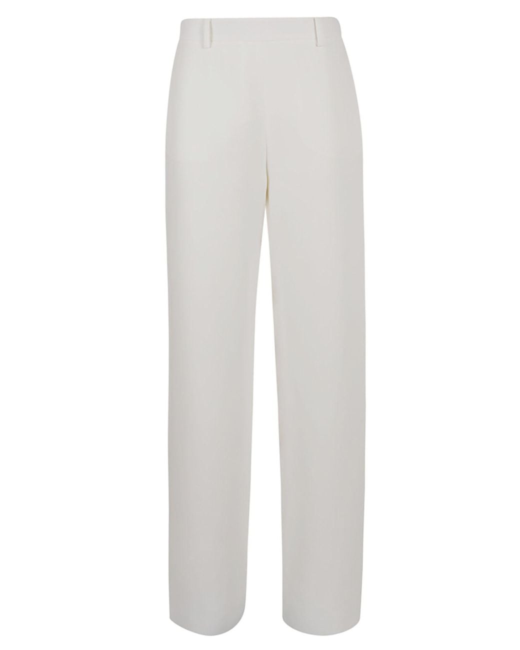 Valentino White High-Waisted Wide-Leg Trousers