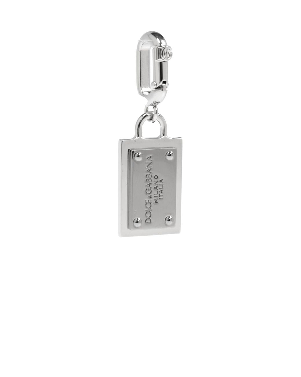 Dolce & Gabbana White Logo Engraved Pendant for men