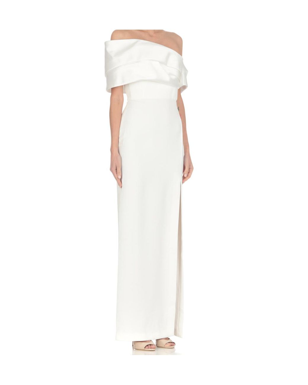 Solace London White Off Shoulder Dress