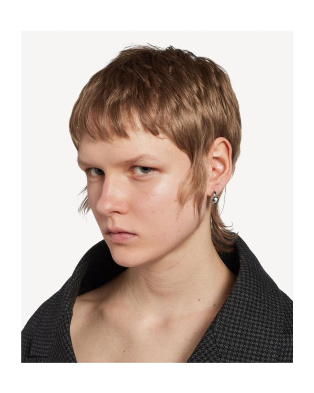 Balenciaga White Atom Hoop Earrings