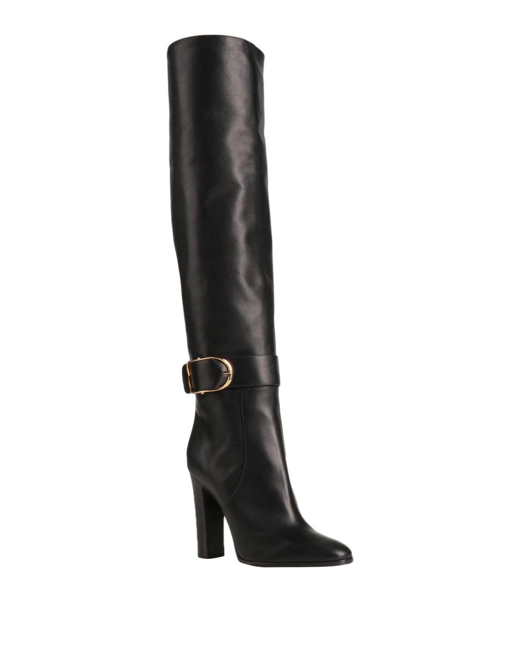 Dolce & Gabbana Black Solid Color Over-The-Knee Boots