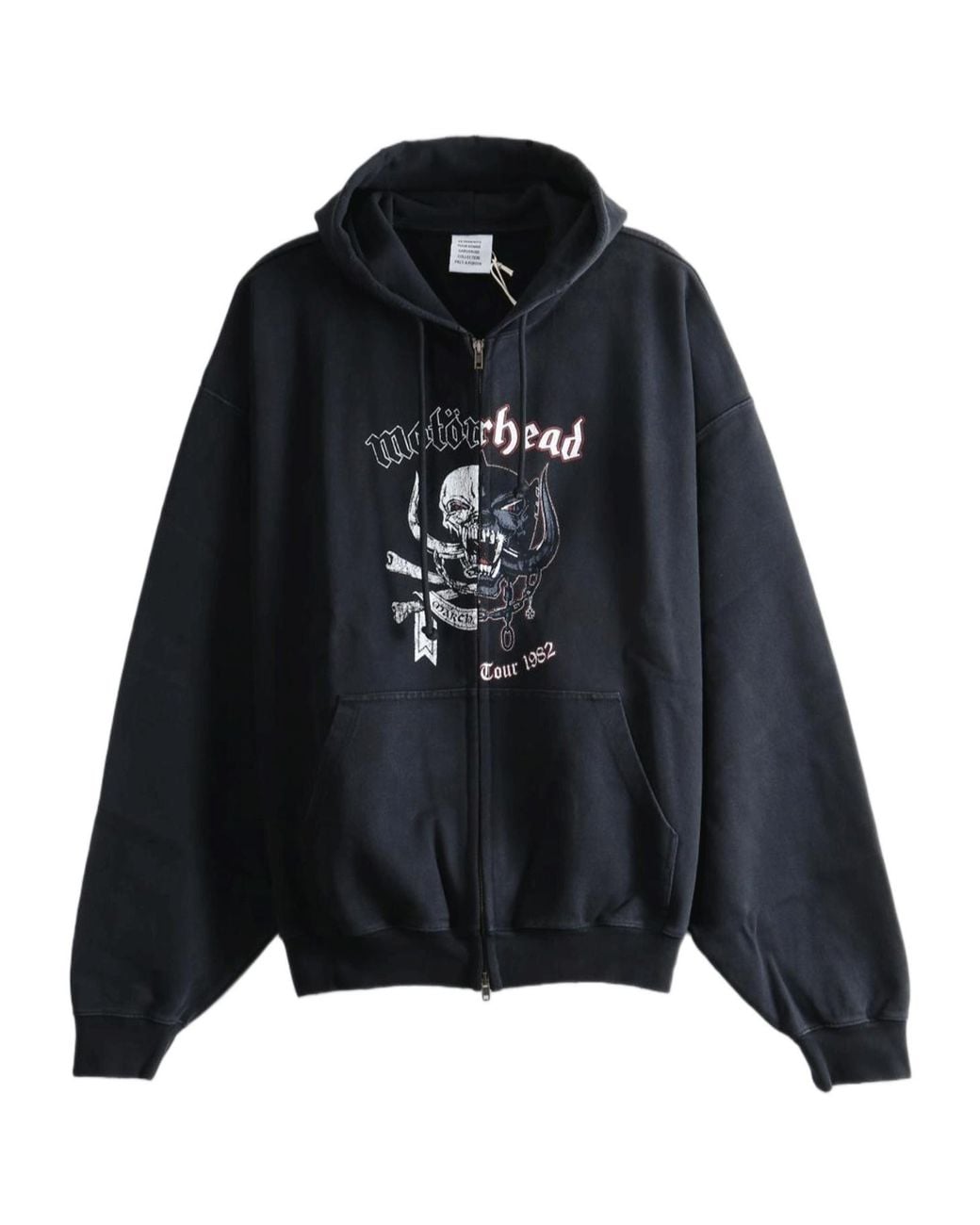 Vetements Blue Graphic Printed Zip-Up Jacket for men