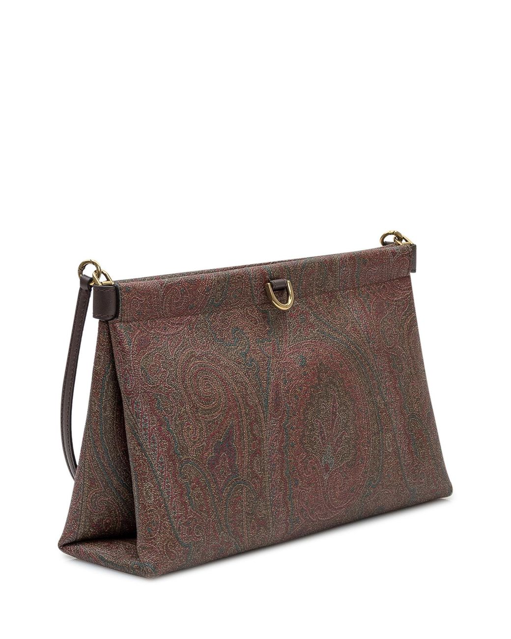 Etro Brown Paisley Jacquard Clutch Bag